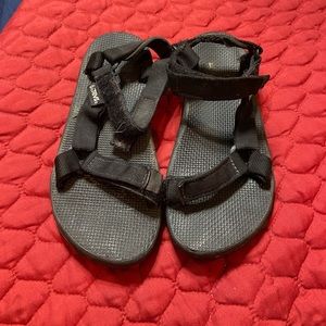 Black Teva sandals